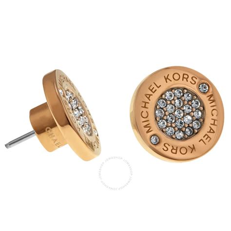 michael kors pearl rose gold tone stud drop earrings|Michael Kors hoops.